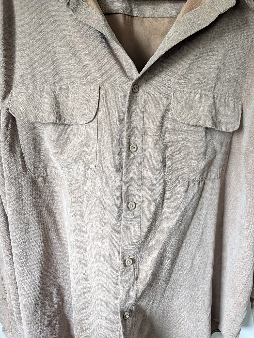 Van Heusen Soft Suede Tan Button Down Shacket Size XXL - Picture 2 of 7
